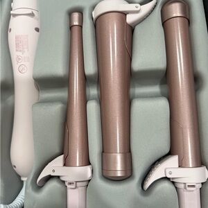 Rose Gold Hair Curling Wand Set